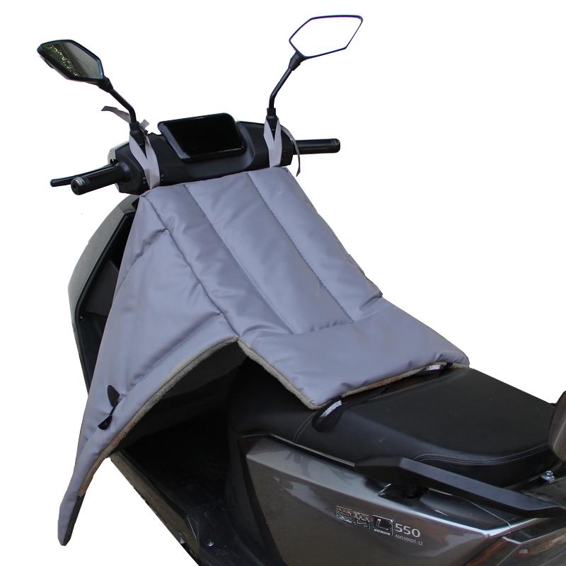 Windproof Plush Winter Cover for Electric Scooters & Motorcycles - Universal, All-Season, Two-Piece