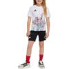 adidas Conjunto Esportivo Casual Marvel Colaboração Homem-Aranha Estampa de Logo Gola Redonda Manga Curta Shorts de Cintura Média Conjunto Infantil JF3655