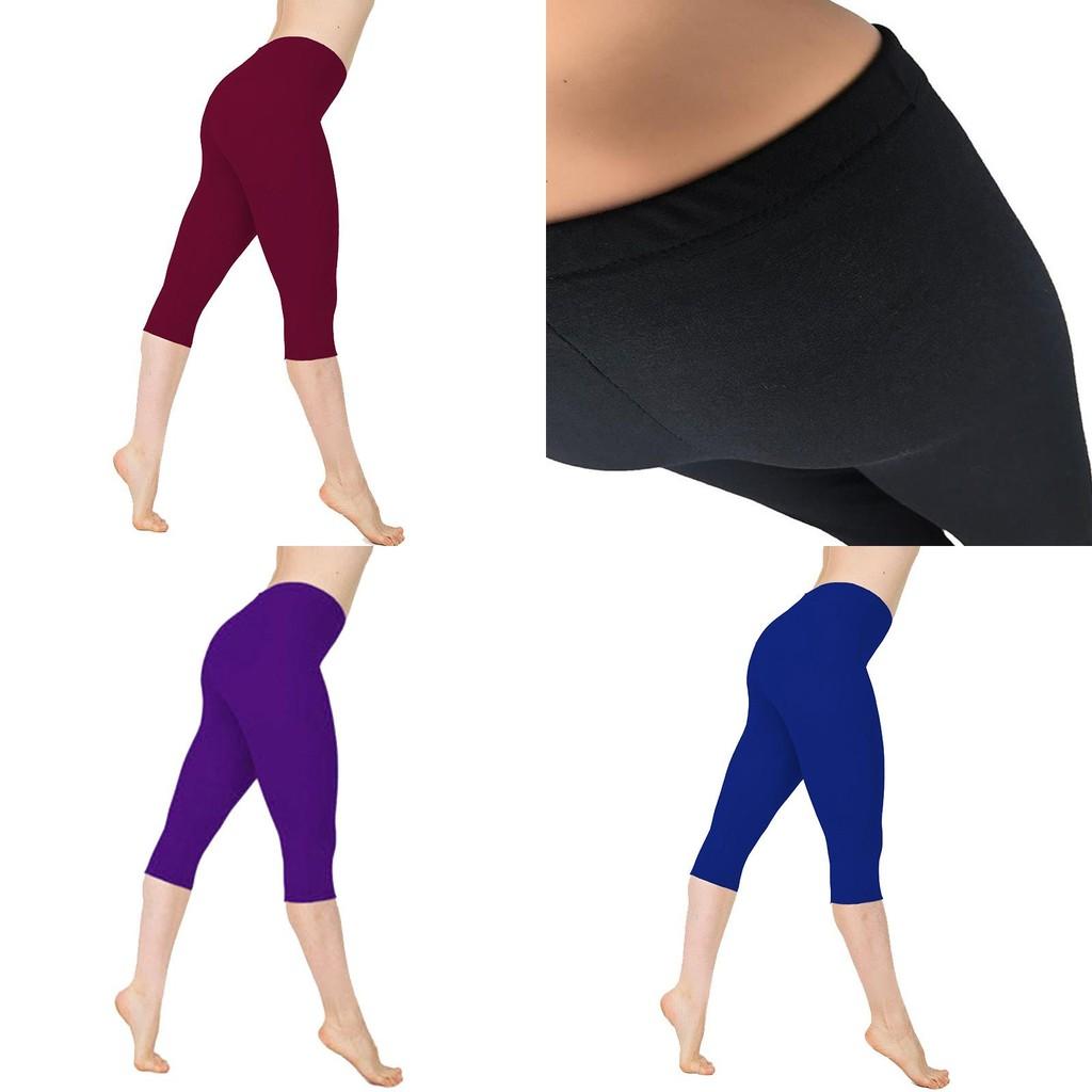 Stylové dámské 3/4 capri kalhoty na jógu s nízkým pasem pro bezstarostný fitness styl a pohodlí