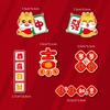 6x Year Fridge Magnets Accessories 3D Lucky Refrigerator Stickers Ornament
