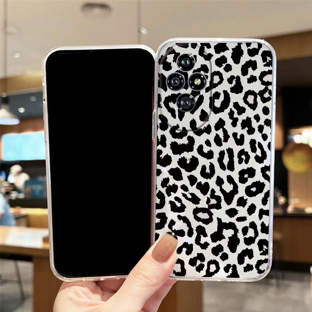 Colorful Leopard For Honor 200 90 Lite 50 70 X9 20 9X Marble Artistic Phone Case Transparent Clear Camera Protection Soft Cover