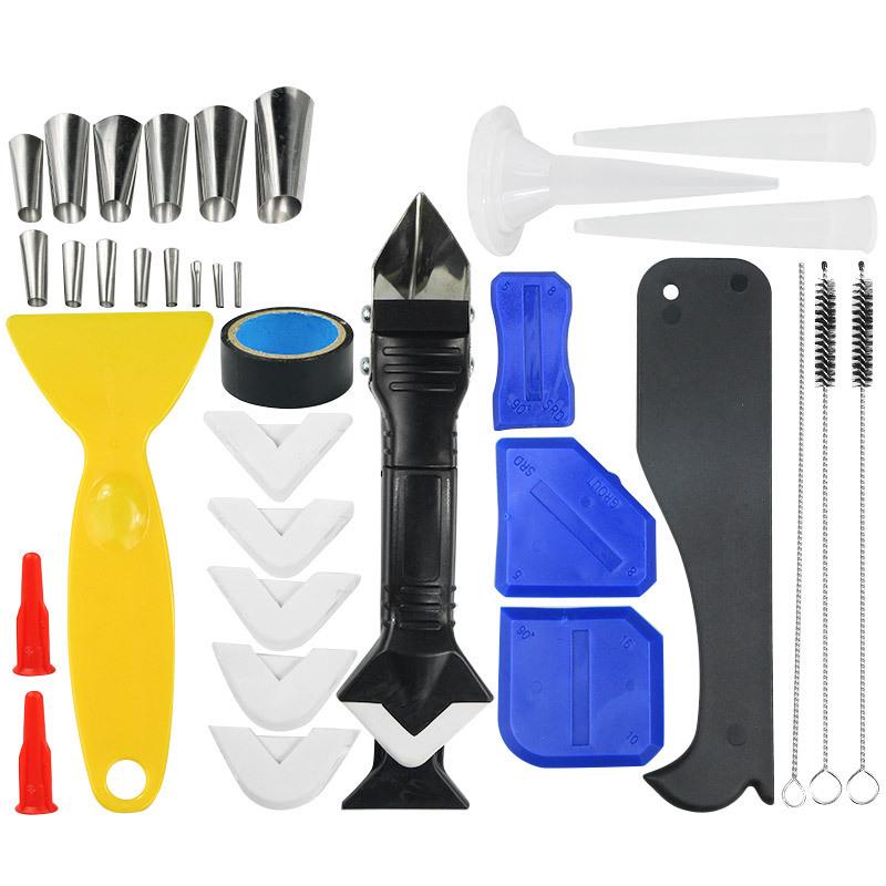 35-Piece Silicone Caulking Tool Set: Trowel, Scraper, Remover for Home Use