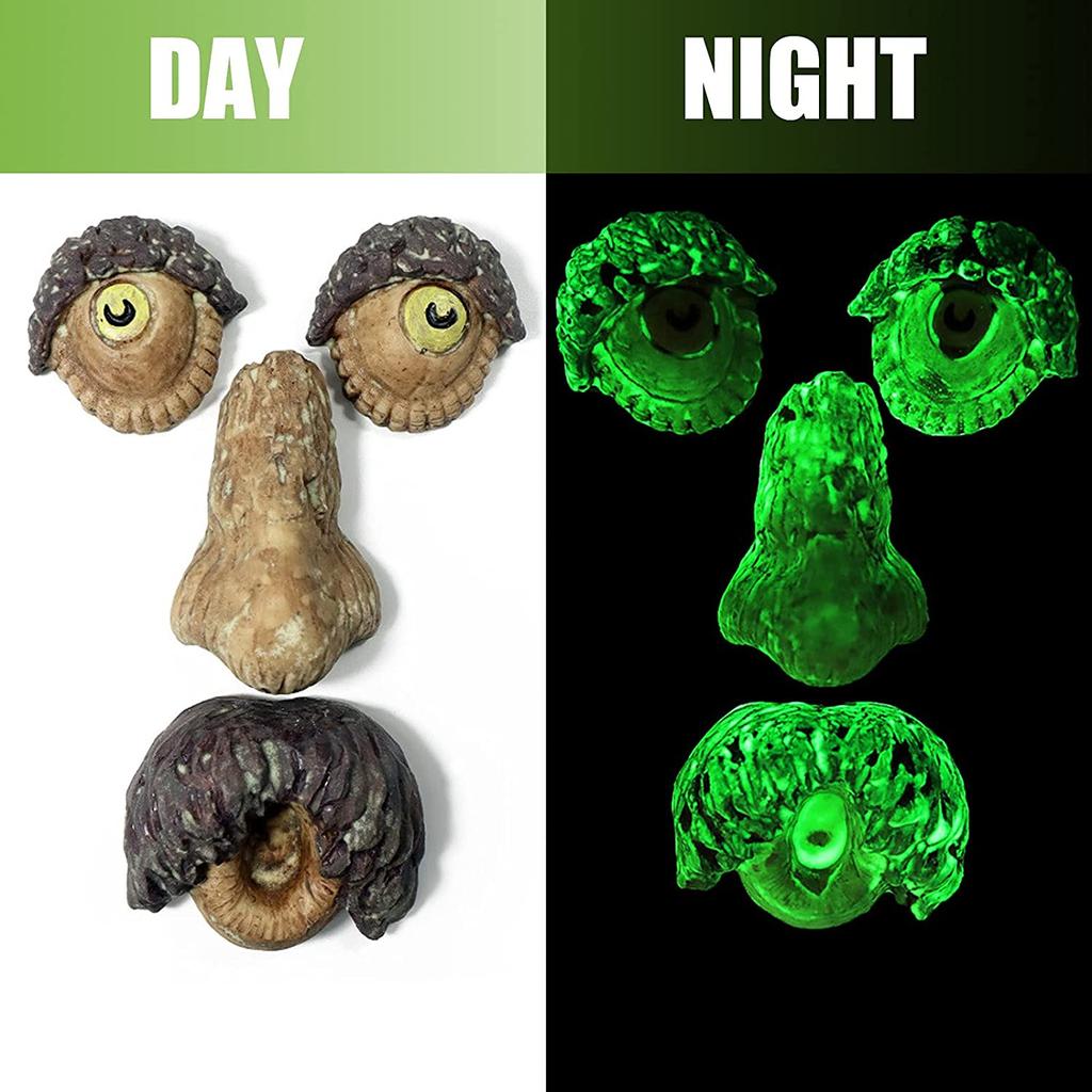 Faarc-dekoráció kültéri, faarcú kerti szobrok sötétben világítanak a kerti udvar dekorációjához