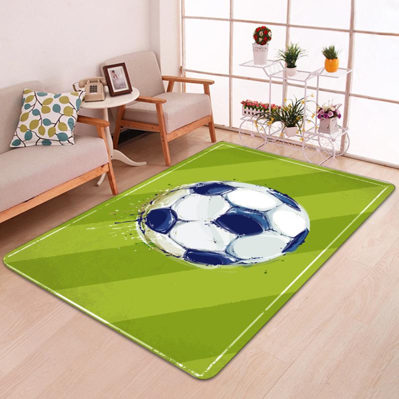 3D Football Field Carpet Living Room Carpet Kids Play Area Rug Kitchen Bedroom Boys Room Floor Mat Corridor Door Mat Decoration