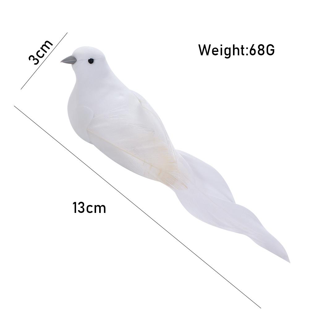 With Clip Venue Layout Christmas Home Furnishing Feather Bird Dove Imitation Bird Fake Bird