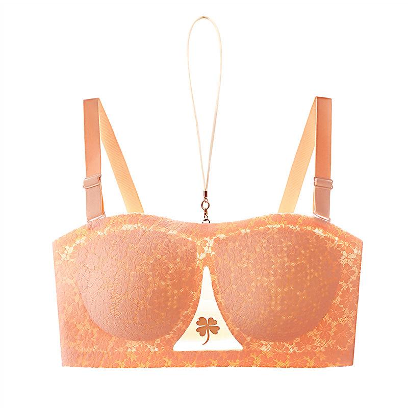 Trägerloser BH für Damen Rutschfest und Raffend Große Größe BH Anti Hängend Unsichtbar Schöner Rücken Dünner BH