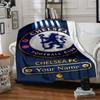Chelsea Fc Football Player Customize Your Name Blanket Lightweight Customizable Blanket Soft Warm Cozy for Livingroom Office Seaside Bedding