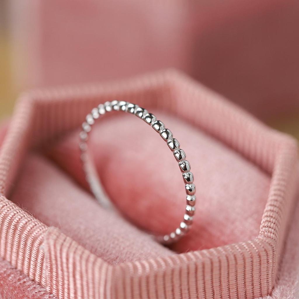 Pierścionek ze srebra próby S925 w kształcie skręconej spirali dla kobiet - Wszechstronny, stylowy i cienki