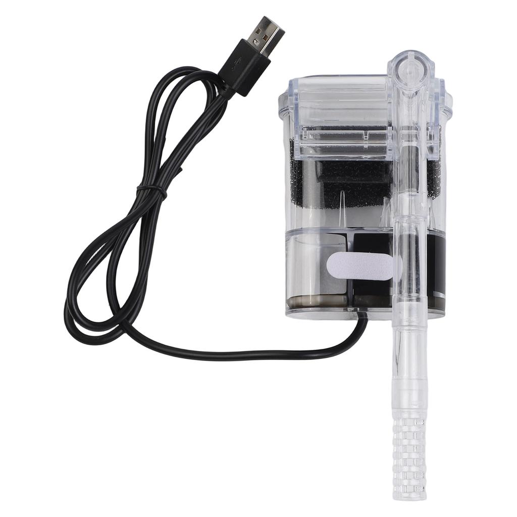 Adjustable Flow Fish Tank Filter Fully Transparent Design High-quality Plastic Material Compact Fish Tank Cleaner