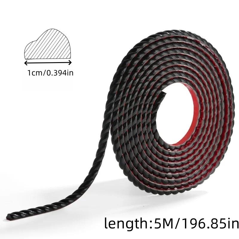 1PC 5m/196.85in Wall Molding Soft Line Self-Adhesive Trim Frame Skirting Border Strip Background Decorative Line Sticker