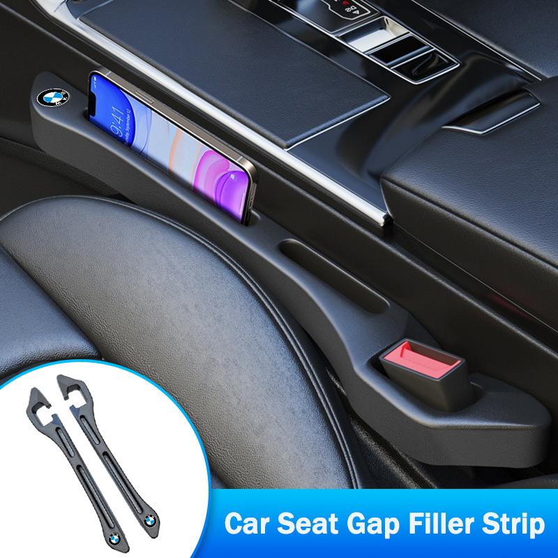 DECW8 1 Pair For BMW Car Seat Gap Plug Strip Side Seam Car Gap Filler Leak Proof Storage Organizer Interior Decoration Accessories