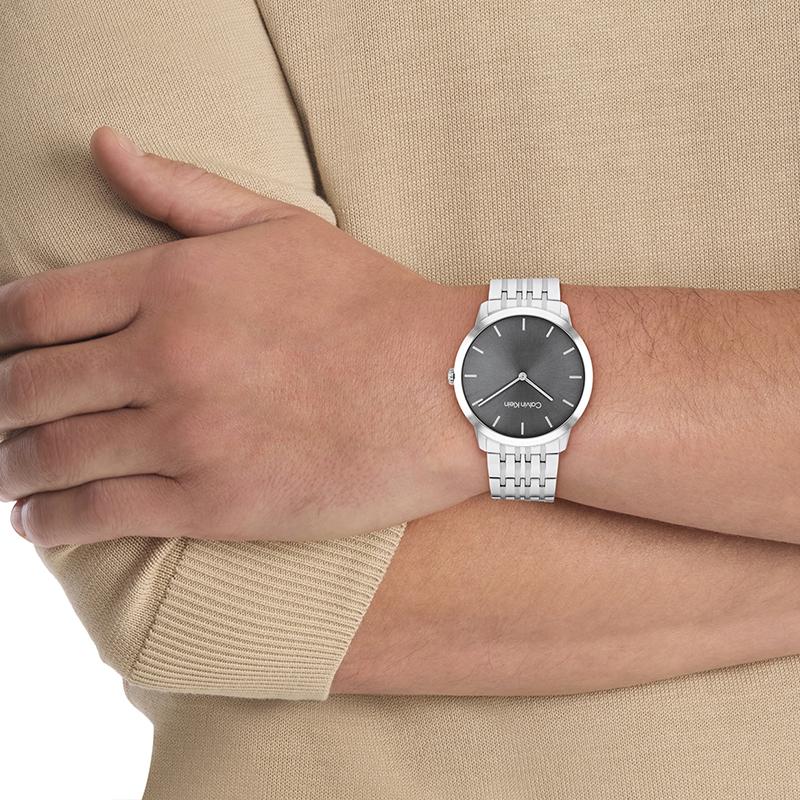 Calvin Klein Quartz Watch Steel Band Gray Dial Men watches 25300006