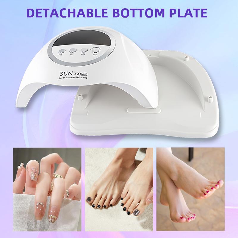 320W UV LED Lampa na nehty 72 LED diod Lampa na sušení gel laku s automatickým snímáním 4 časovače Profesionální sušička nehtů Nástroje pro manikúrní salon