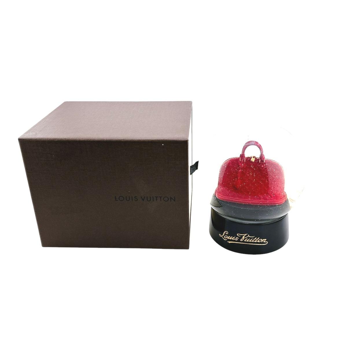 LOUIS VUITTON Monogram Snow globe object Glass Red unisex Used