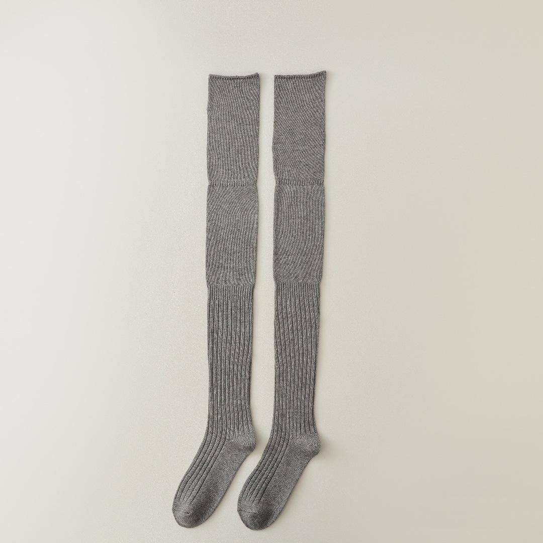 

Гольфы из персидского бархата, детские удлиненные и утолщенные, безбархатная пряжа, красивые полоски для придания формы ногам, универсальные женские гольфы One Size светло-серый