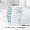 M5 Transparent Double Buckle Binder with Pocket - A6/A7/A8 Planner, Portable Detachable Notebook