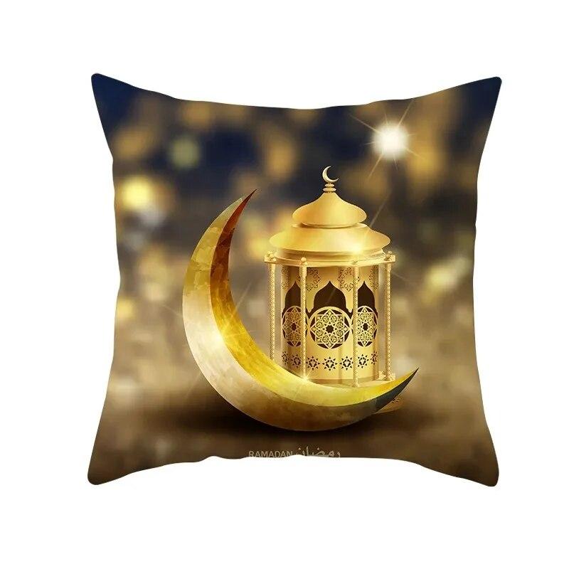 EID Mubarak Decorative Cushion Cover Ramadan Decoration Home Islamic Muslim Ramadan Kareem EID Al Adha Gift Sofa Pillow Cover