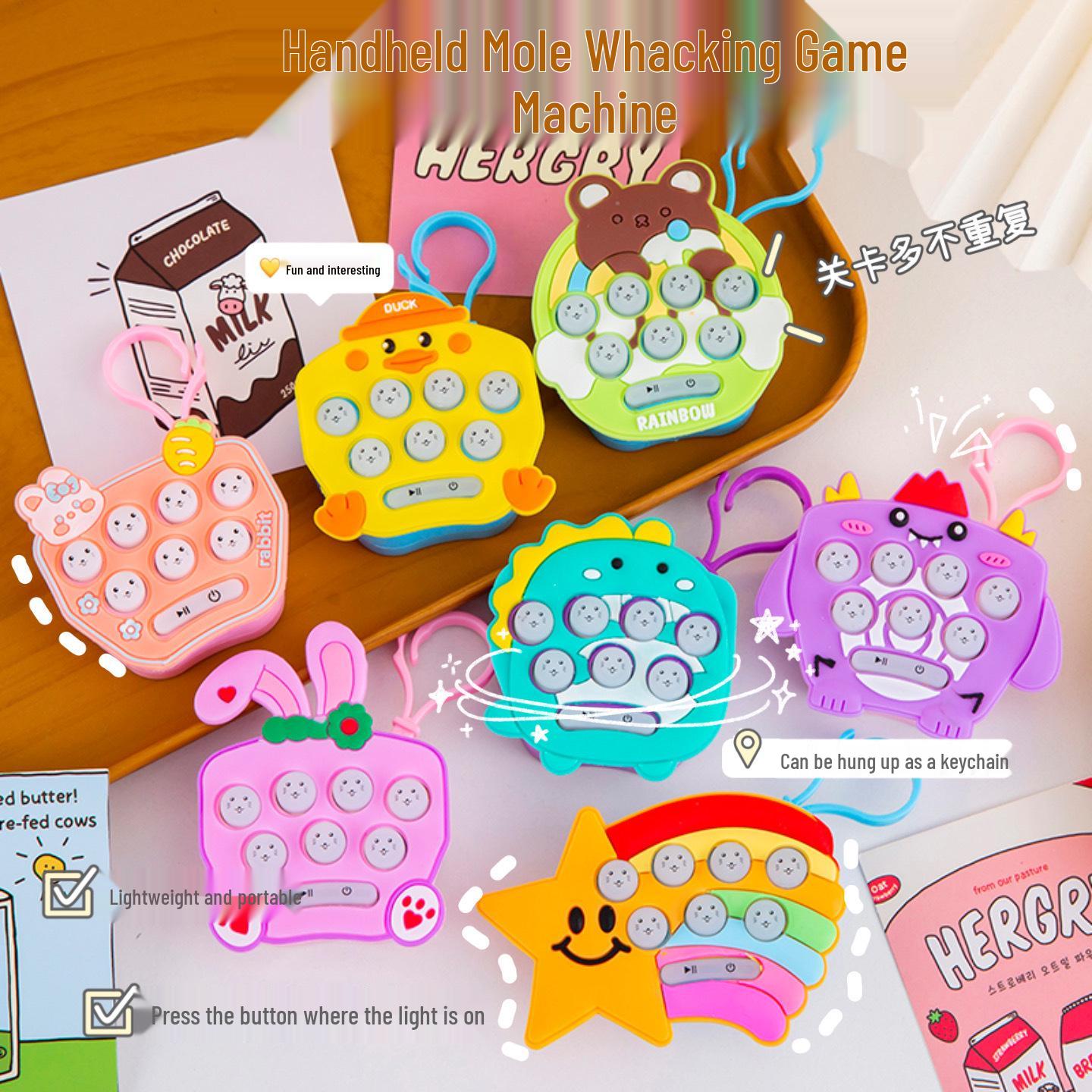 Ручная Мультяшная Игра  Крот  - Образовательная Брелок-Игрушка для Снятия Стресса для Детей