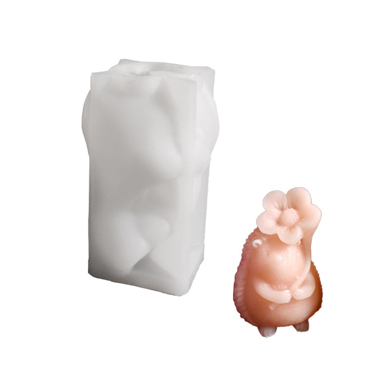 

Элегантное украшение для дома Прочная силиконовая форма Портативный аксессуар для подсвечника в виде ежа Материалы для рукоделия Инструмент T2