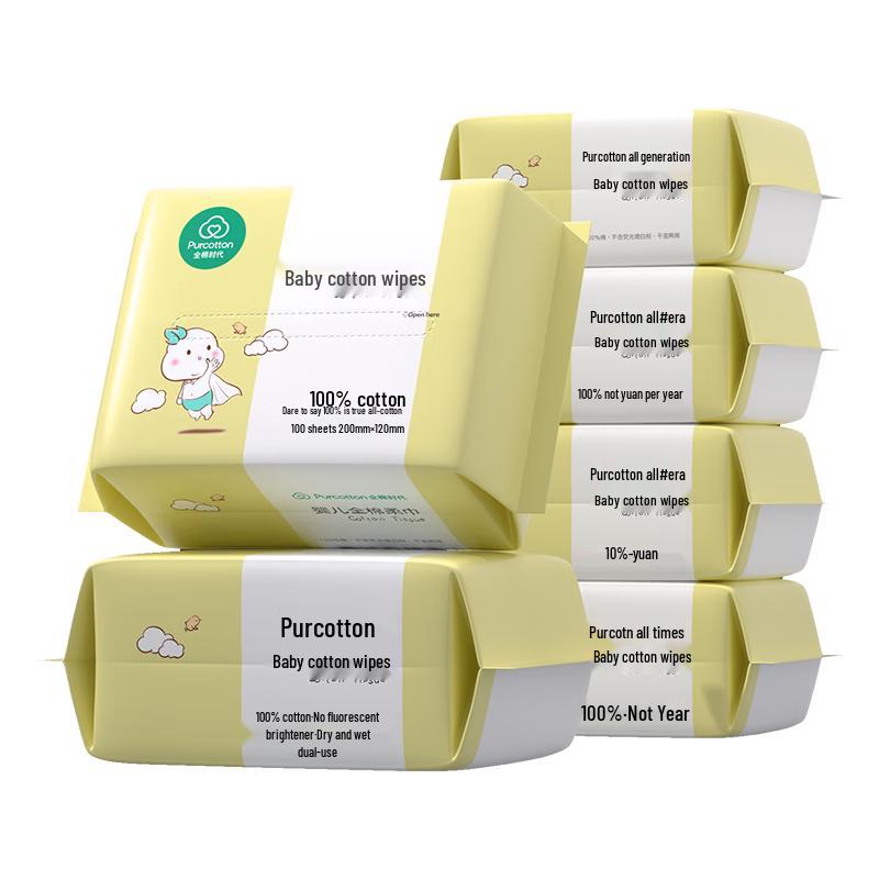 PurCotton Sun Yingsha Edition 100% Cotton Baby & Facial Soft Wipes