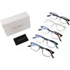 EYECEDAR 5-Pack Reading Glasses Men Women Blue Light Blocking Oval Frame Style Spring Hinges Readers 1.50