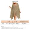 Women Beach Cover Up Loose Casual Breathable Pure Color Sun Protection Long Bikini Open Front Cover Up Khaki Free Size