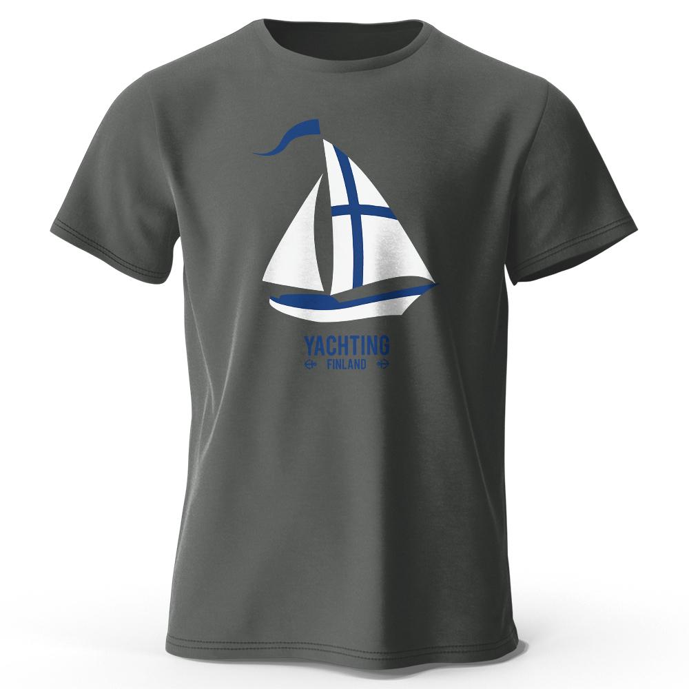 Men's Yachting Graphic Print T-Shirt 100% Cotton Vintage Tops for Summer Oversize Style Women Tees