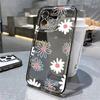 Bowknots & Daisy Transparent Funda Protective Phone Case For iPhone 17 16 15Pro Max 11 12 13 14Pro Plus Shockproof Shell Bumper