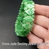 Light Green Jade and Emerald Bead Bracelet with Clasp