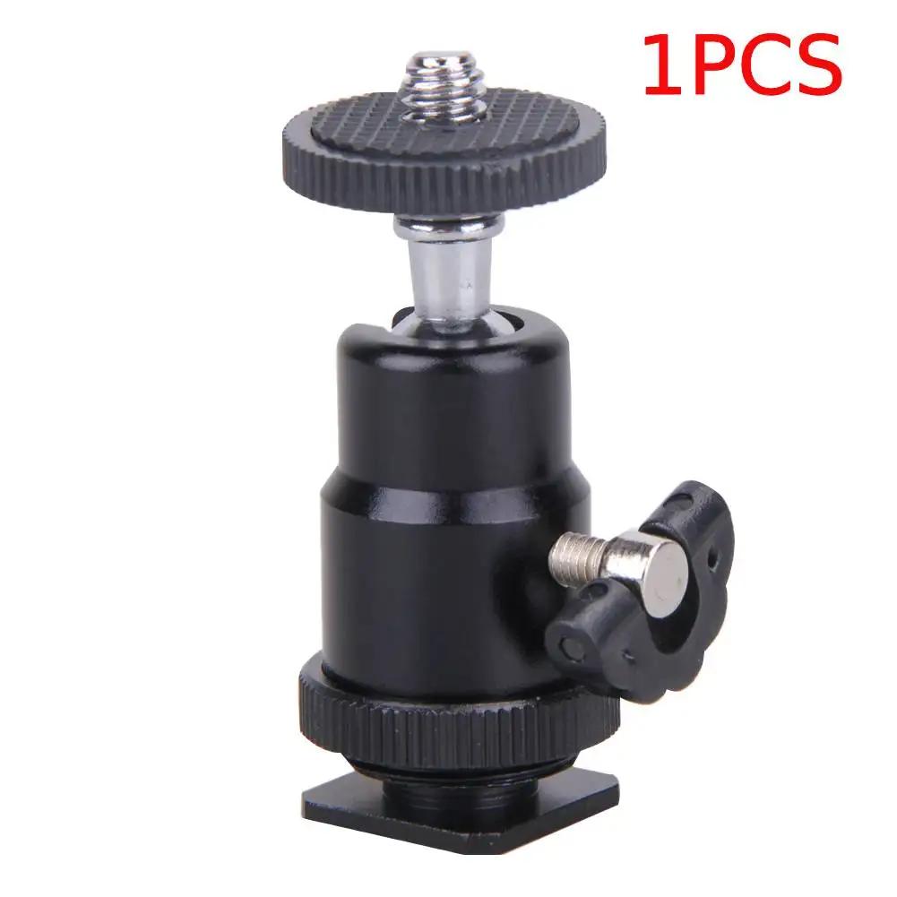 5/4/3/2/1PCS Ball Head For Camera Tripod LED Light Flash Tripod Bracket Holder Mount 1/4 Hot Shoe Adapter Cradle  for Canon Niko