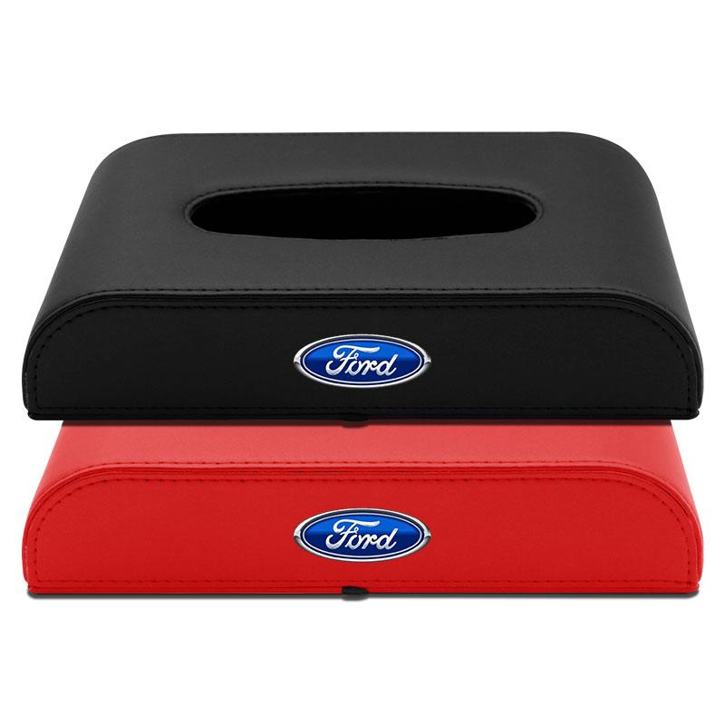 1pcs Car Tissue Box Holder Armrest Box Storage Case For Ford Focus Mk2 Mk3 Fiesta Ranger Mondeo S-MAX Kuga Mustang Auto Goods