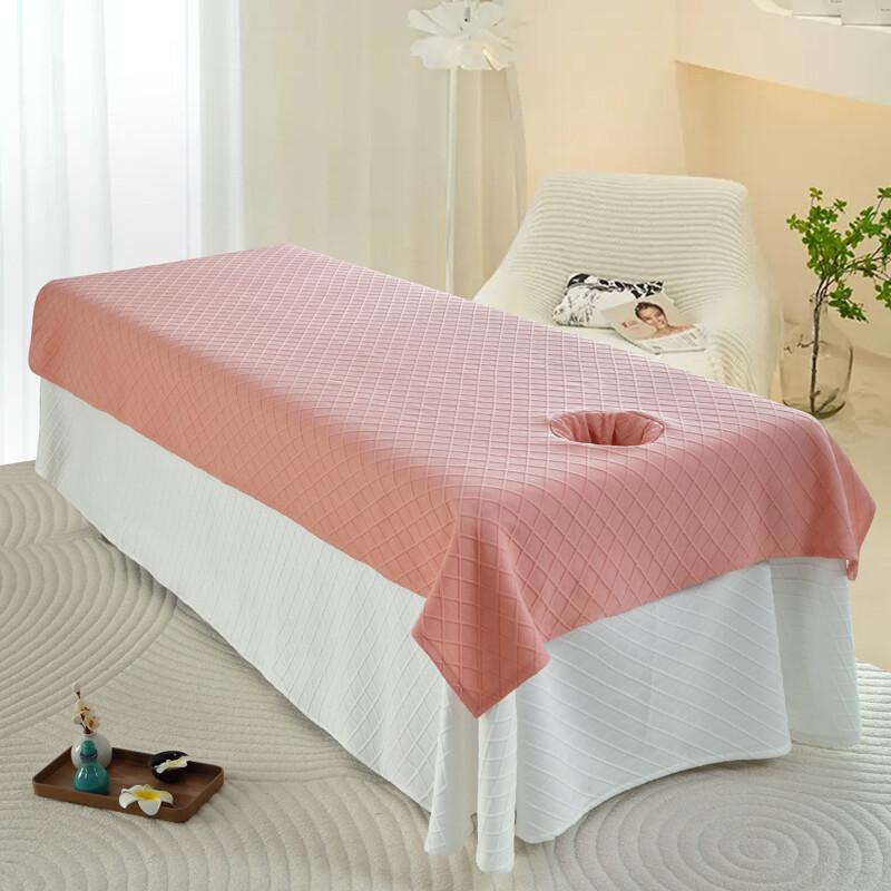 1PC Beauty Salon Bed Sheets with Face Hole Skin-friendly Spa Massage Table Covers Face Towels Set Salon Barbershop Decoration