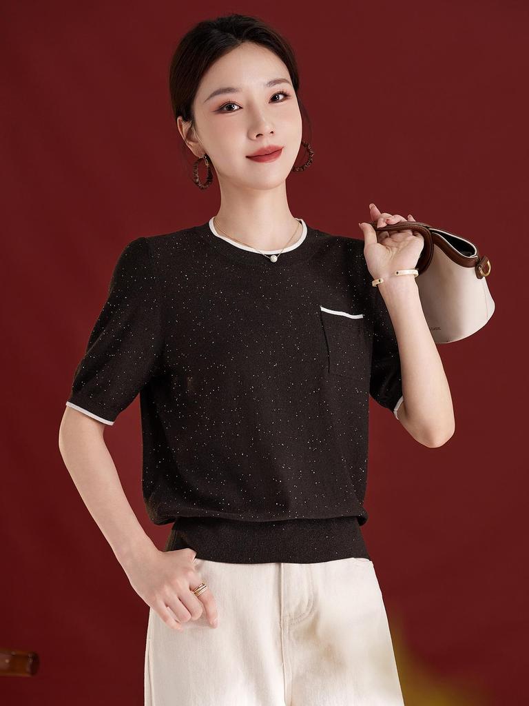 Women's Autumn Wool & Silk Slimming Sweater - Versatile, Comfortable, Everyday Style