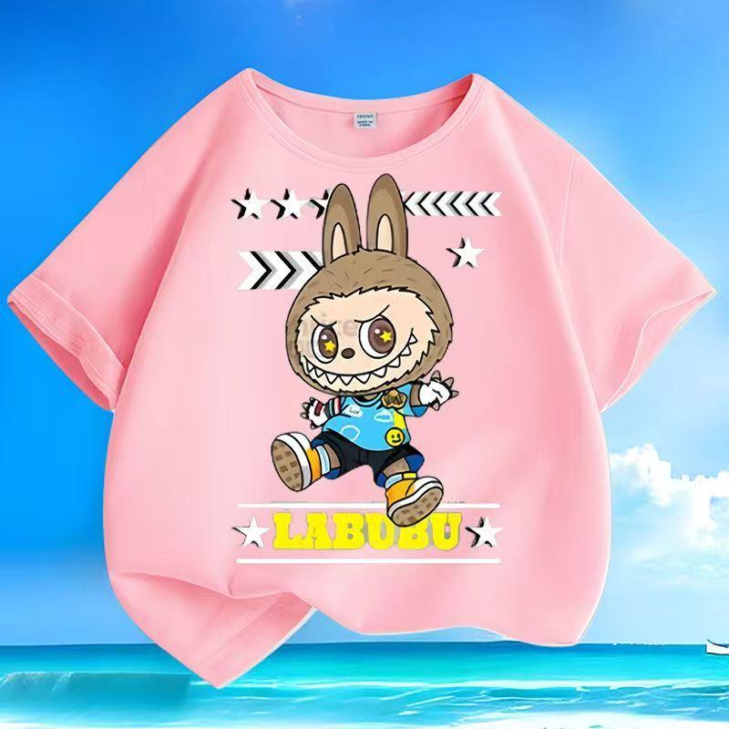 Explosiv LABUBU-docka 3D-tryckt barn-t-shirt Pojkar och flickor Sommar sval topp Gåva till barn