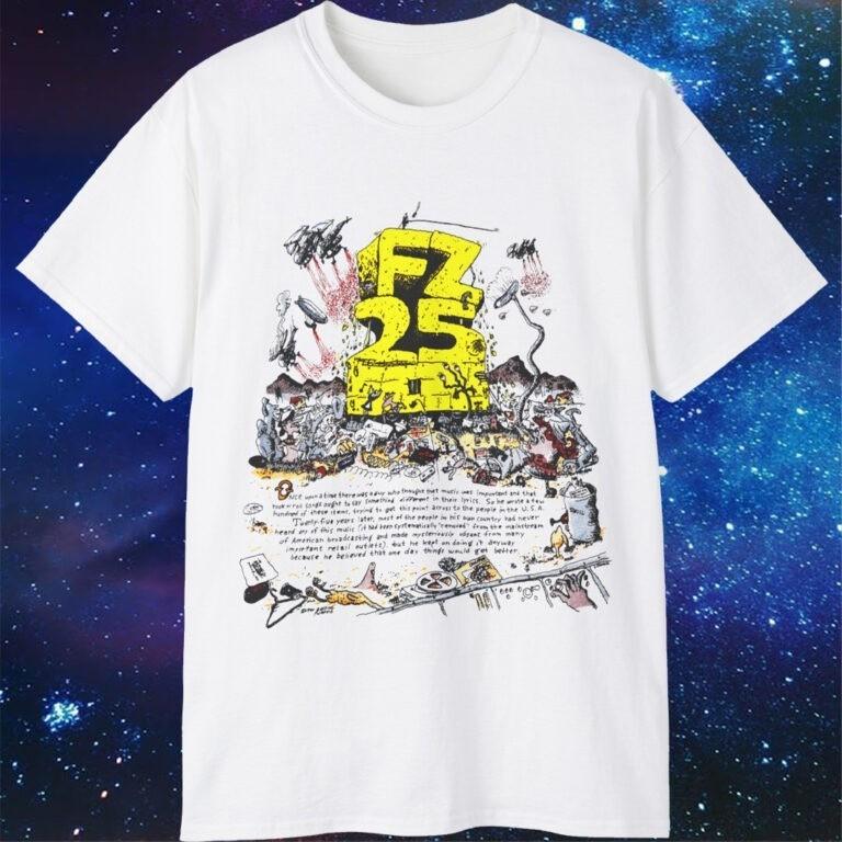 Retro Frank Zappa 25th Anniversary Unisex Tee S-5XL Unisex T-Shirt XXXXL