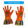 Funny Cosplay Clown Gloves For Halloween And Carnival Parties Soft Polyester Satin Pompoms Gloves With Elastic Design
