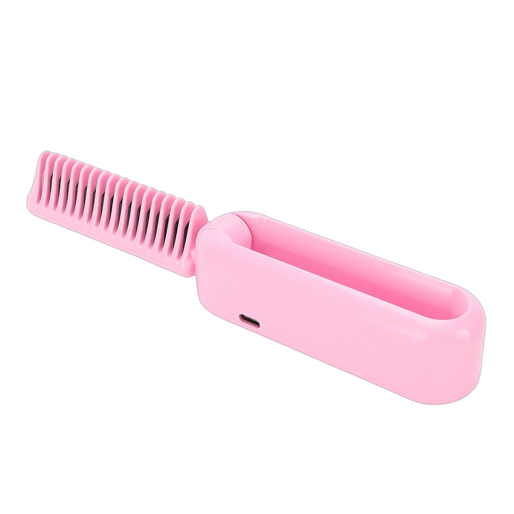 Foldable Hair Straightener Brush 9 Adjustable Temperature Settings Cordless Portable Rechargeable Straightening Brush