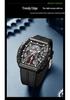 Volis Barrel-Shaped Men's Outdoor Skeleton Watch with Curved Gradient Mirror
