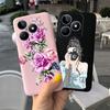 For Realme C53 C51 Cases Shockproof Soft Luxury Silicone TPU Bumper Case For RealmeC51 C 51 C 53 Flower Painting Girly Capa Etui