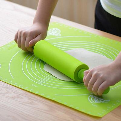 Manico in plastica Mattarello in silicone antiaderente Bastoncino per impastare Pasta di zucchero Tagliatelle Rullo per torta Strumenti di cottura Rullo per pasta fondente