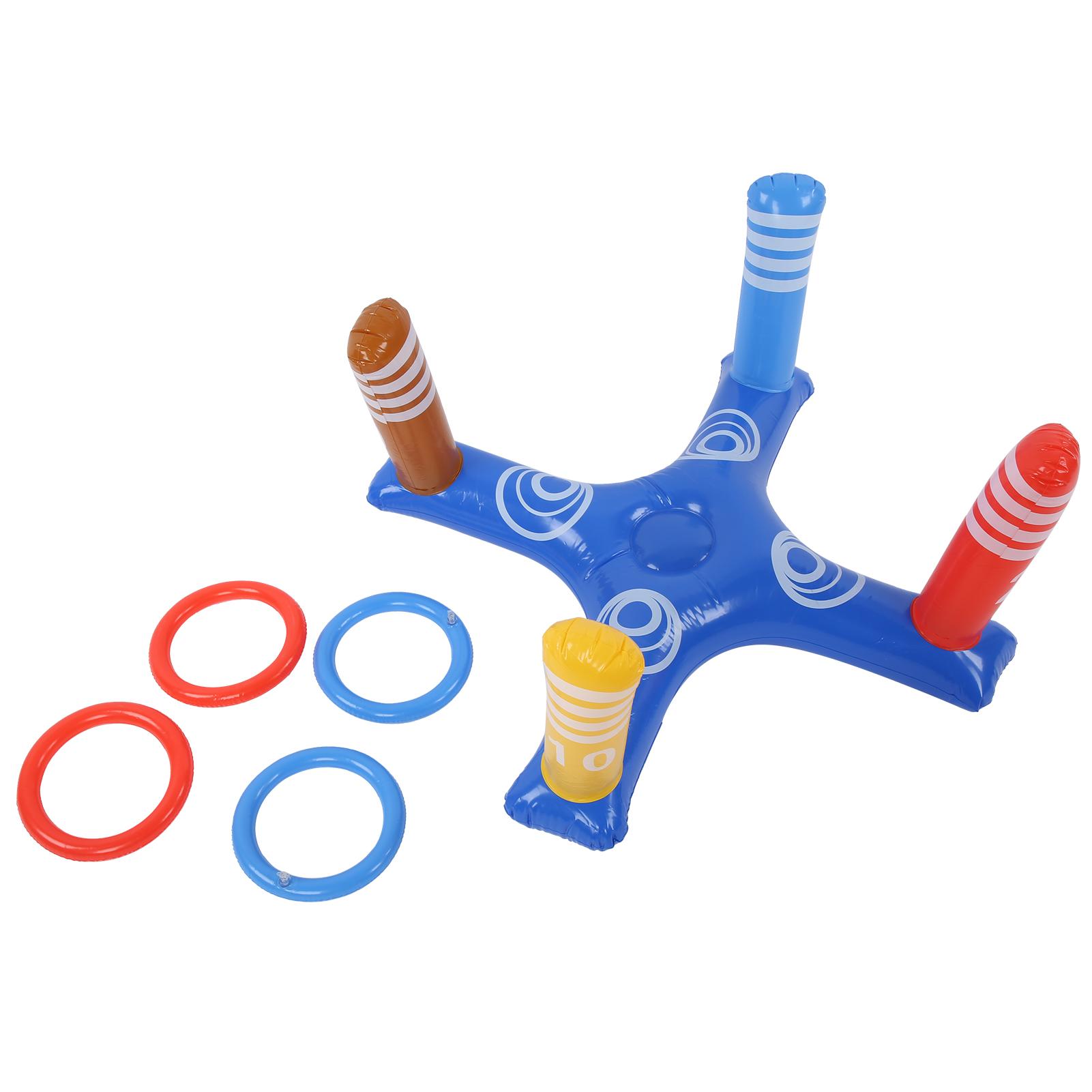 

Inflatable Pool Toss Game Summer Swimming Pool Floating Toss Game Party AccessoriesBlue