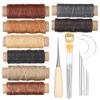 37Pcs Leather Sewing Kit Needles Thread Hand Repair Tools DIY HandMade Craft Set
