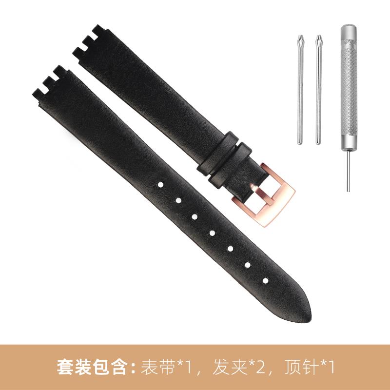New Black Red white pink blue brown Watchband For SWATCH Genuine leather Watch band 12mm cowhide Wrist strap accessories women