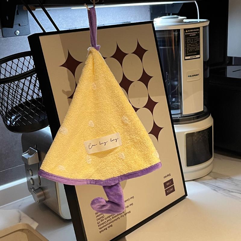 Mini Umbrella-Shaped Hand Towel, Cute Absorbent And Quick-Drying Bathroom Towel, Thickened Coral Fleece Kitchen Handkerchief