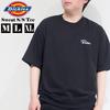 Men's Dickies Sweatshirt, Short Sleeve, Single Point Embroidery, Sizes M, L, LL, Oversized Silhouette, Mini Fleece, 10001905 (JP, Alphabet, L, Navy)