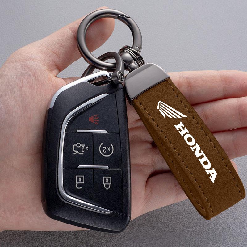 For Honda CB CB400 CB650F CBF Africa Twin CRF1100L CRF 1100 Suede Motorcycle Logo Keychain Keyring Key Chain Lanyard Accessories XK6