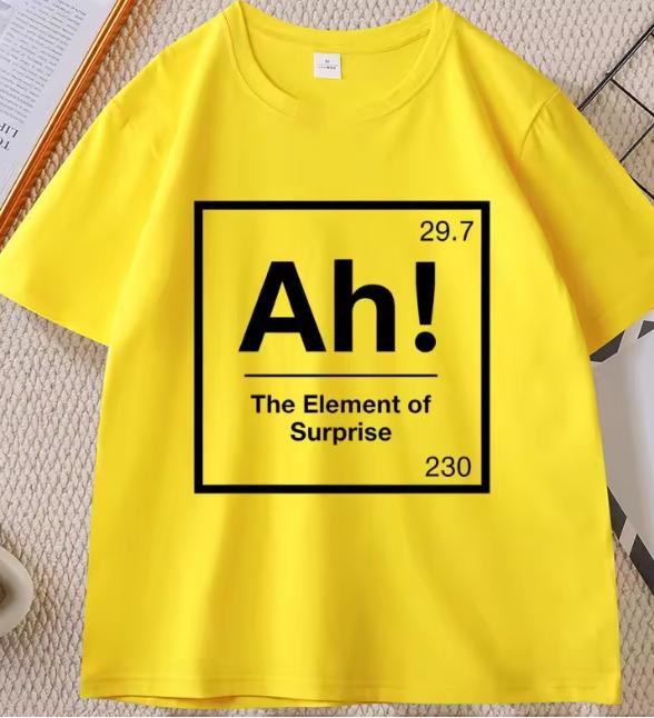 Project Hail Mary Ah Tshirt For Unisex Unisex Eleunisext Of Surprise Tshirts Chemistry Joke Tee Unisex High Quality Short Sleeve Tee