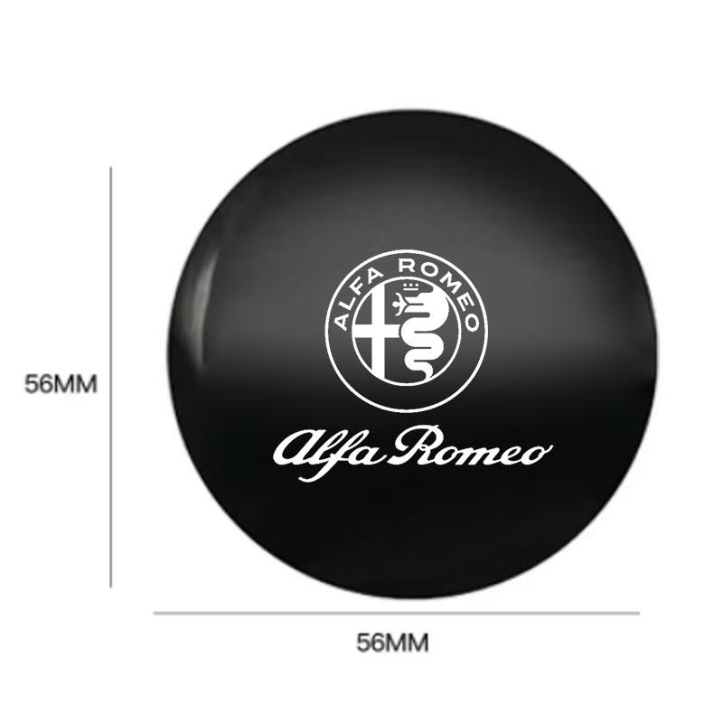 Scratch-proof car hub cover sticker car badge logo sticker For Alfa Romeo giulia stelvio giulietta 159 156 147 car Accessories