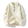 Neuer Herbst- und Winterpullover Halspullover mit Knöpfen Strickpullover Herren Vielseitige Pulloverjacke