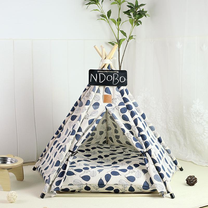 

Складной дом для домашних животных: Съемная и моющаяся лежанка для собаки/кошачья вилла - Всесезонная закрытая палатка Square Tent